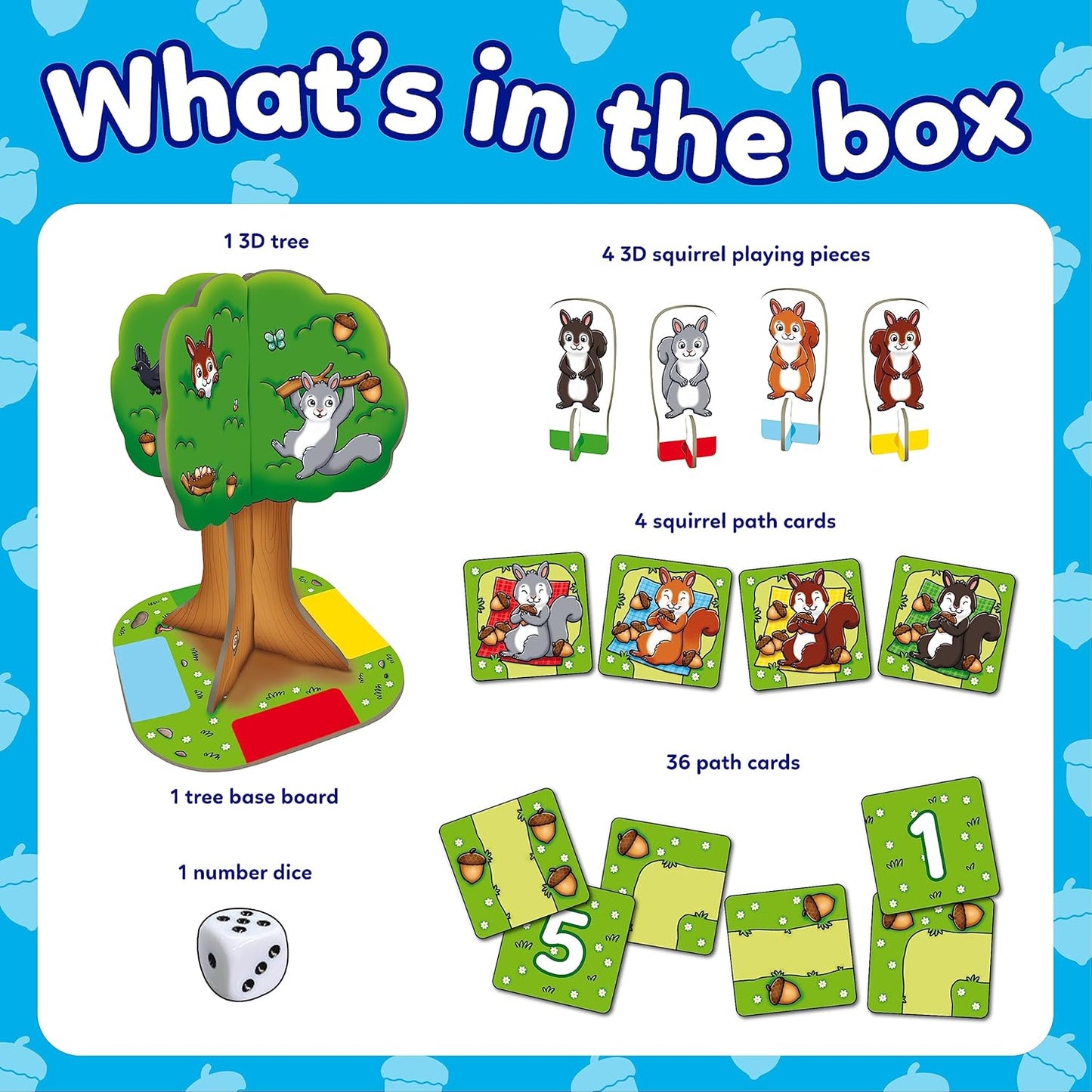 Orchard Toys Nutty Numbers Game, Educational Number and Counting Game, Perfect for kids age 4+, classroom resource