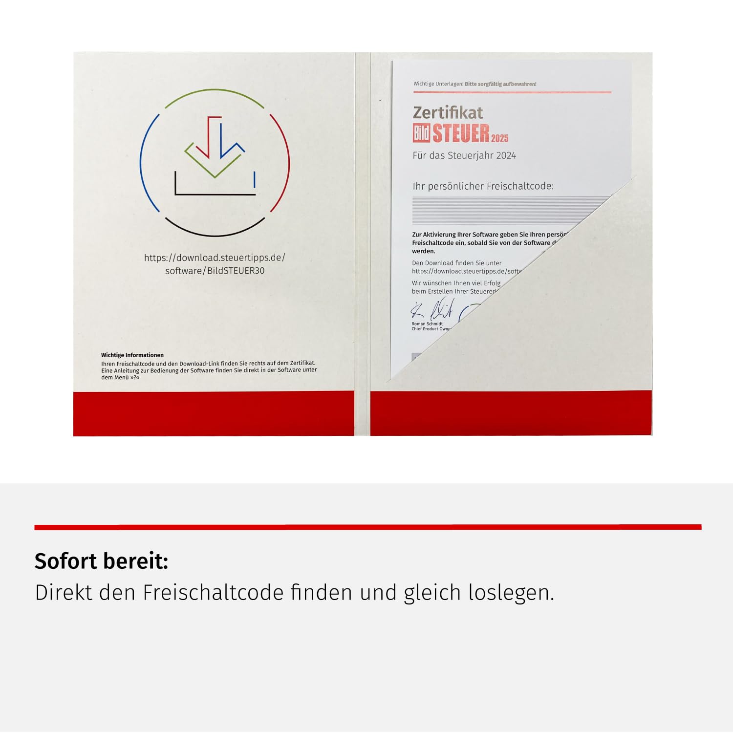 BILD-Steuer 2025 für das Steuerjahr 2024 (Aktivierungscode per Post)