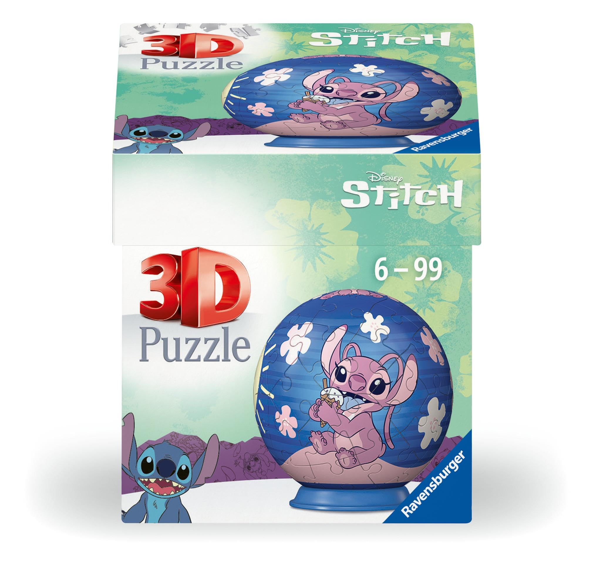 Ravensburger Disney Angel (Stitch) 54 Piece 3D Jigsaw Puzzle - Gifts for Girls Age 6 Years Up - No Glue Required