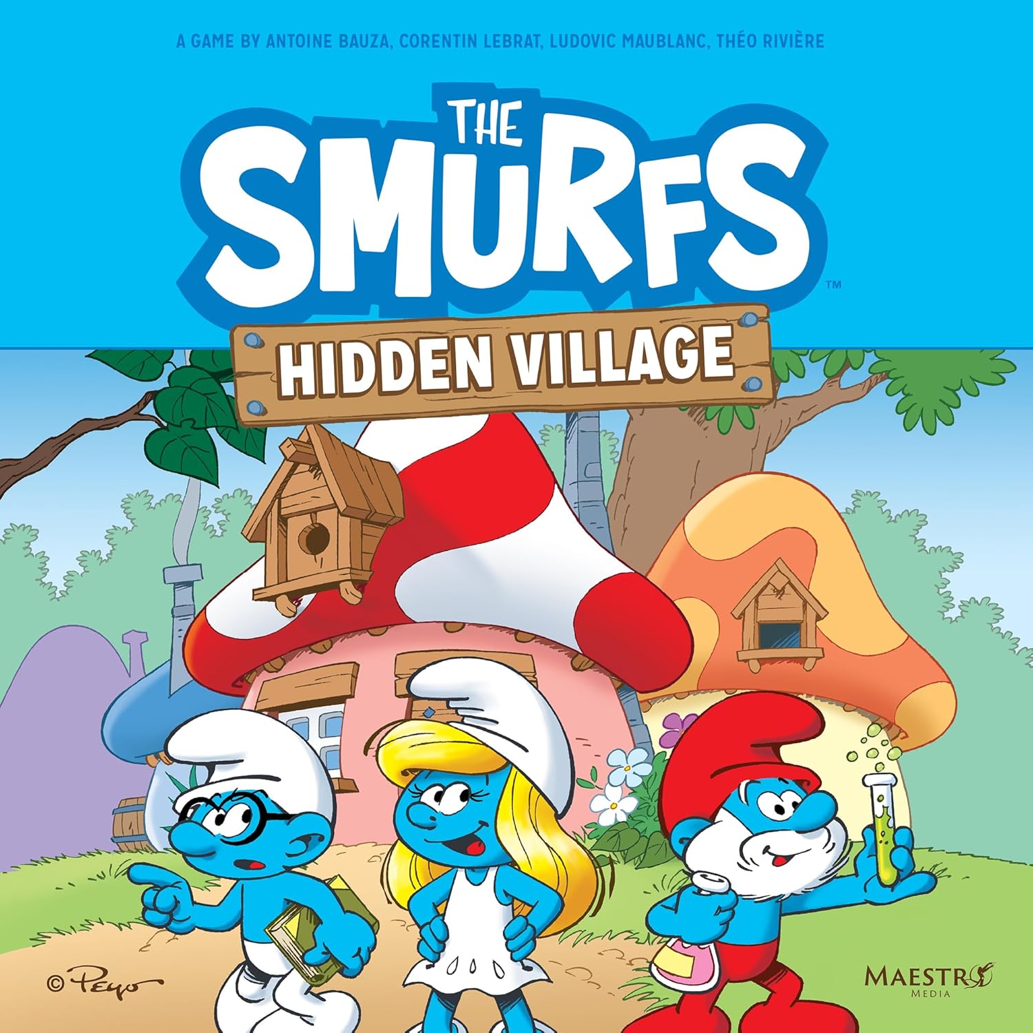 The Smurfs: Hidden Village - Cooperative Board Game, Village Building & Strategy, Officially Licensed, Family Ages 7+, 1-5 Players