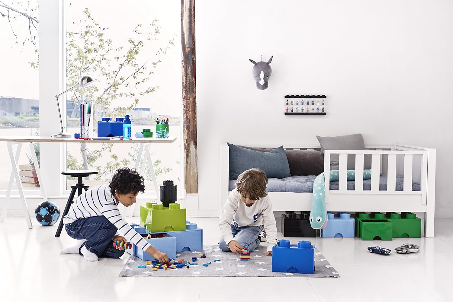 Contenitore Lego Brick 8 Cassetto Blu