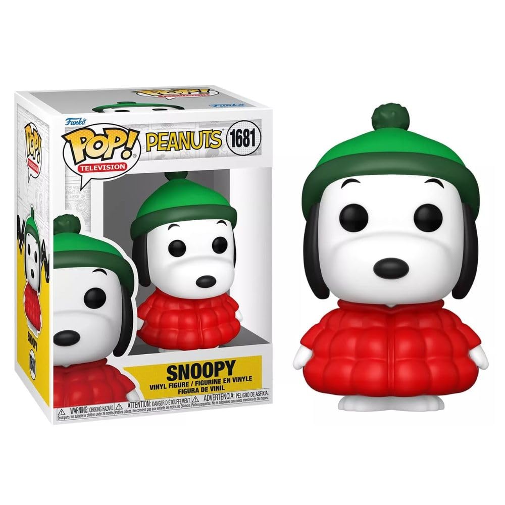 Funko POP! Animation: Peanuts - Snoopy In Coat - 1/6 Odds for Rare Chase Variant - Classic Peanuts - Collectable Vinyl Figure - Gift Idea - Official Merchandise - Toys for Kids & Adults
