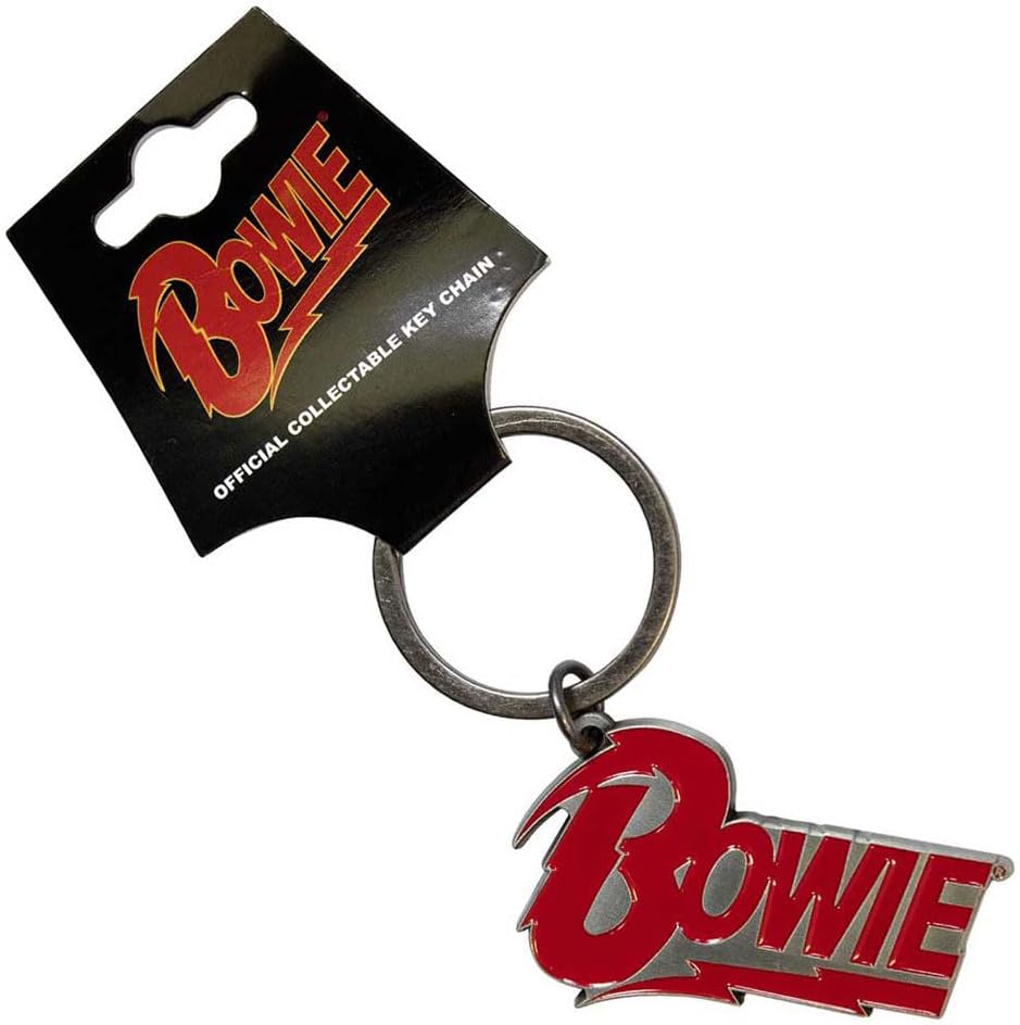 Rock Off officially licensed products David Bowie Classic Logo Keyring Keychain One Size