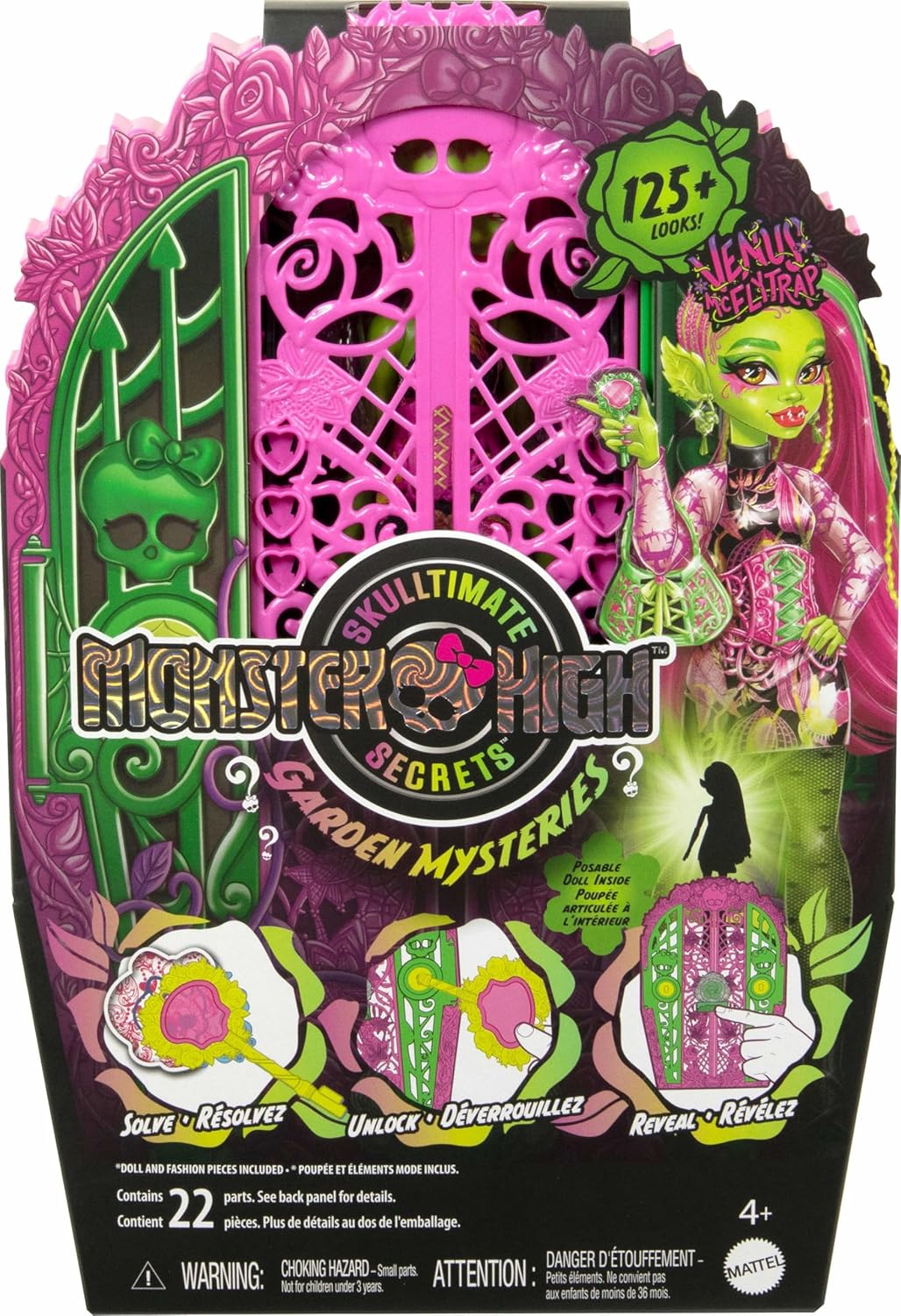 Monster High Skulltimate Secrets Doll and Accessories Set, Garden Mysteries Venus McFlytrap with Reveal Closet & 19+ Tea Party Surprises like Clothes, HYT75
