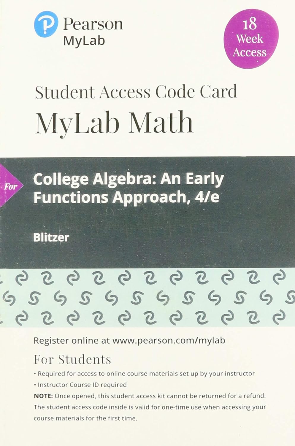 College Algebra: An Early Functions Approach, Loose-Leaf Edition Plus Mylab Math with Pearson Etext -- 18 Week Access Card Package