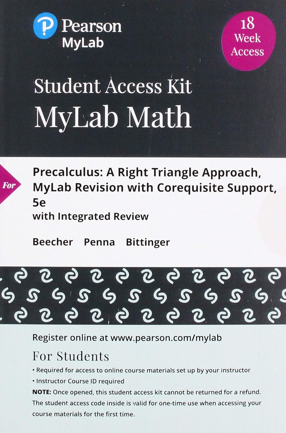 Precalculus: A Right Triangle Approach, Loose-Leaf Edition Plus Mylab Revision with Corequisite Support -- 18 Week Access Card Package