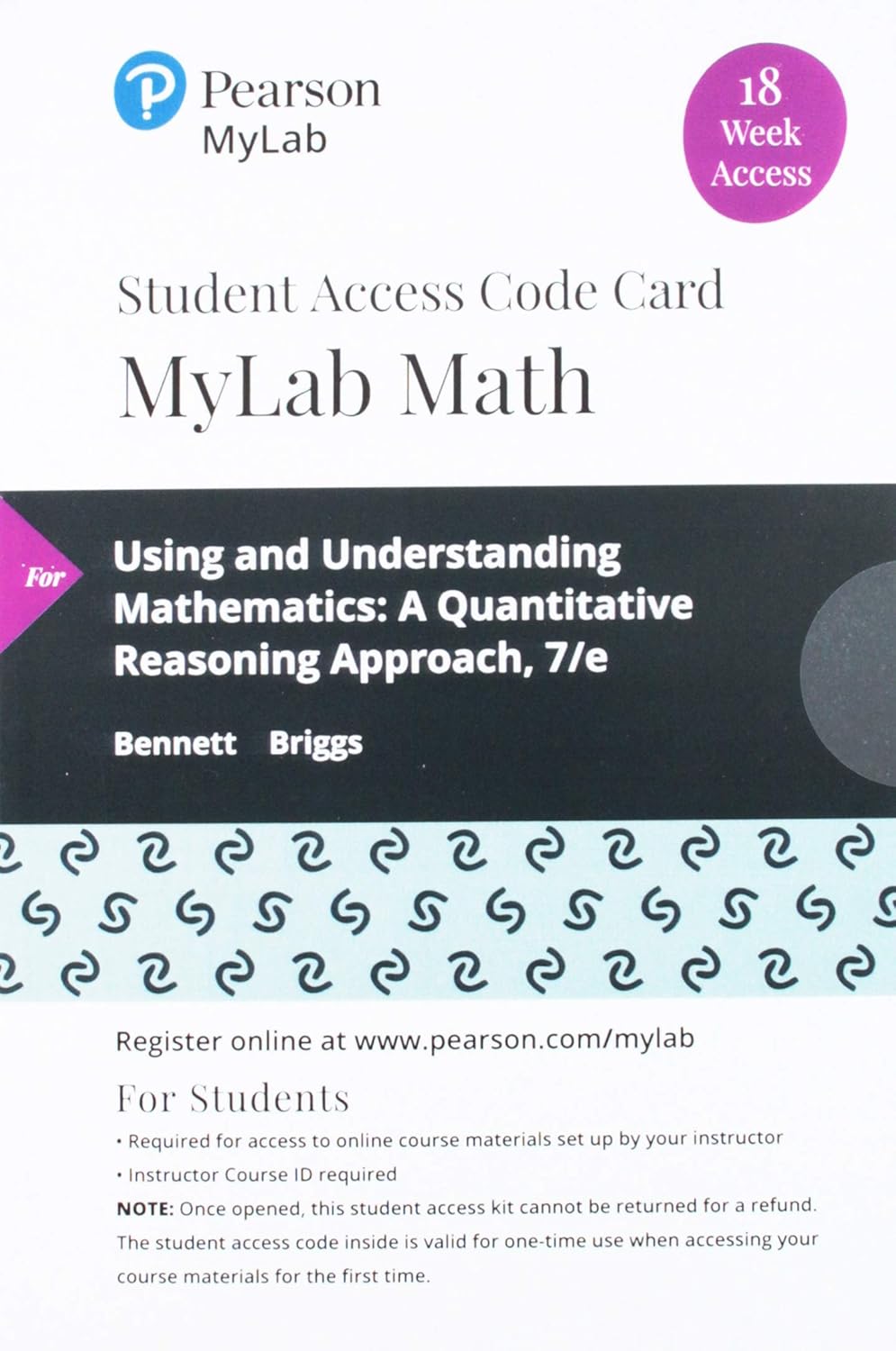 Using & Understanding Mathematics: A Quantitative Reasoning Approach, Loose-Leaf Edition Plus Mylab Math with Pearson Etext -- 18 Week Access Card Package