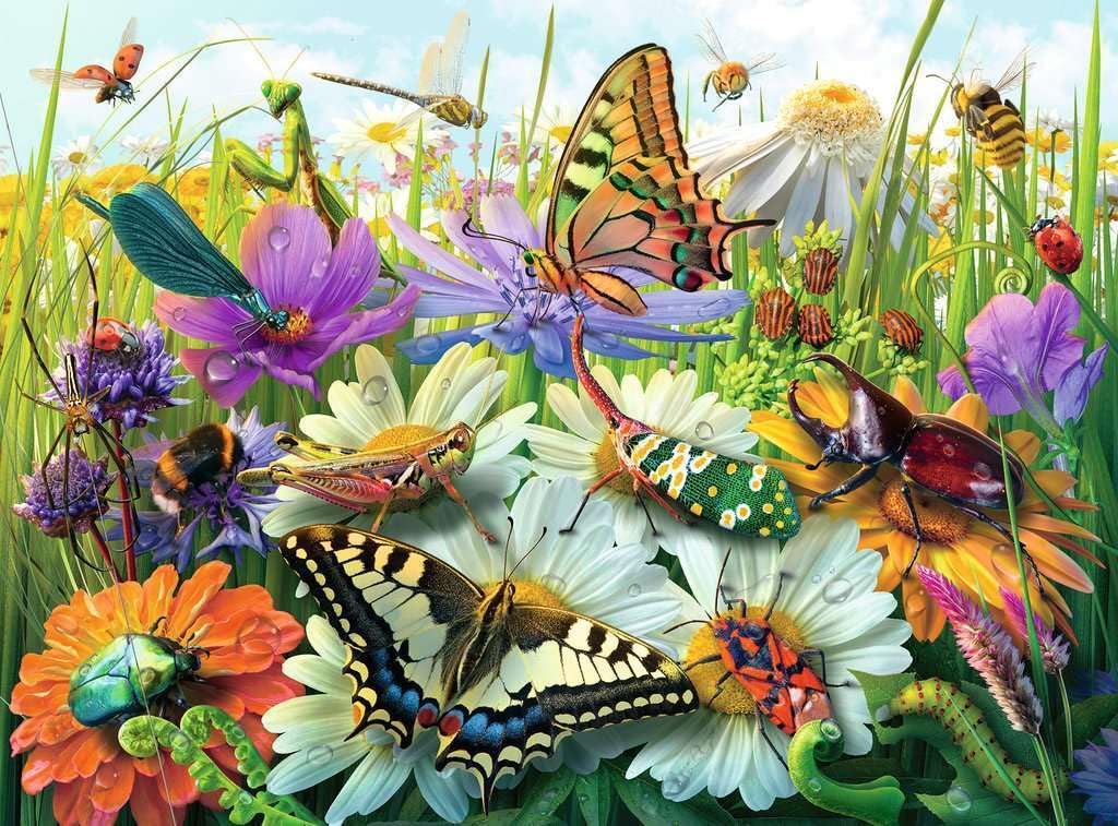 Ravensburger Kinderpuzzle - 12004049 Wunderwelt der Insekten - Insekten-Puzzle für Kinder ab 6 Jahren, mit 100 Teilen im XXL-Format
