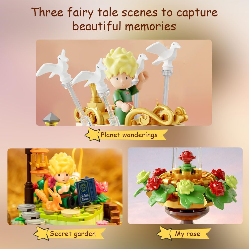 PANTASY The Little Prince Hourglass Building Blocks Set, Creative Construction Kit for Adults and Teens, Decorative Model for Home and Office, Detailed Hourglass Design for Display and Play