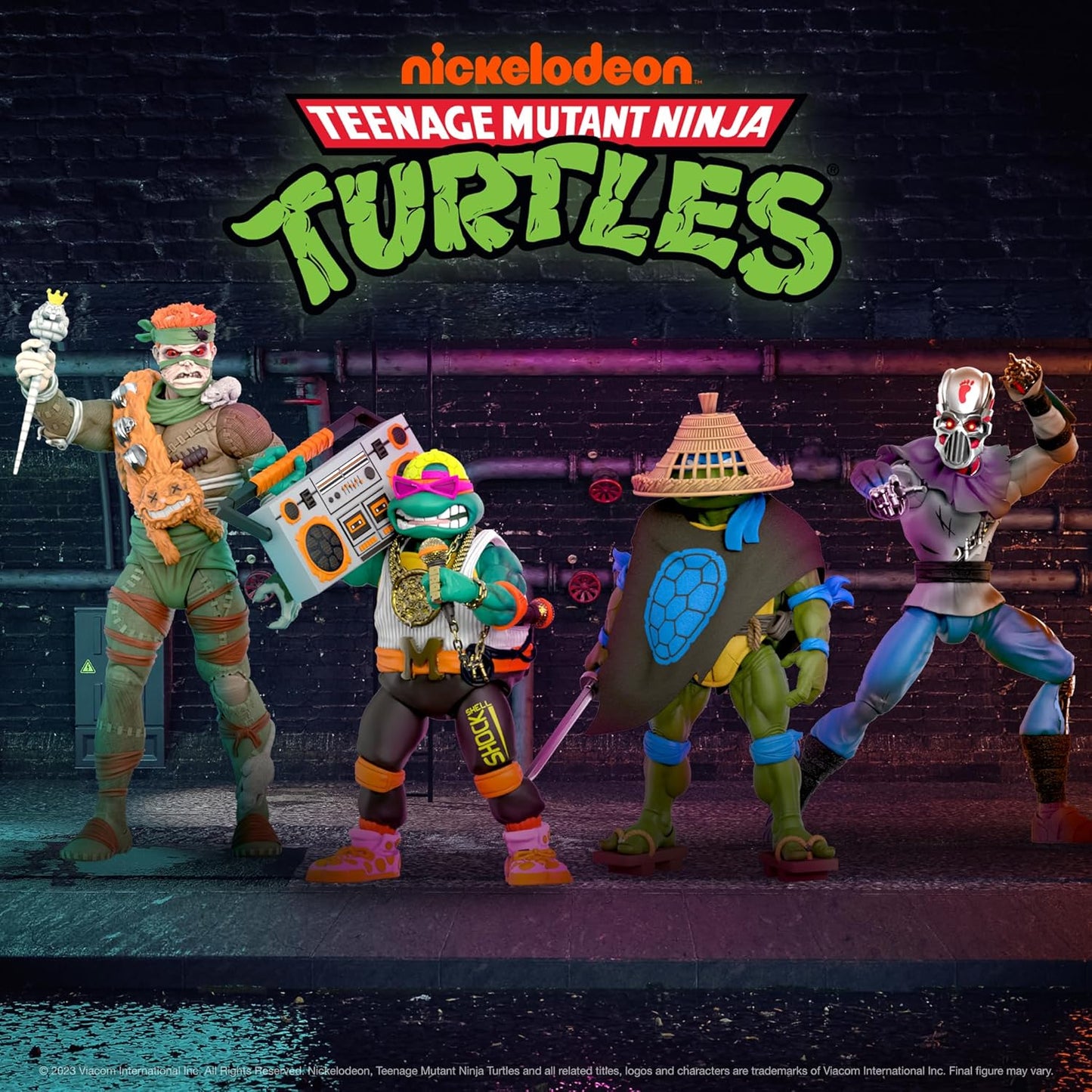 Super7 ULTIMATES! Teenage Mutant Ninja Turtles Rapper Mike - 7" TMNT Action Figure with Accessories Classic Cartoon Collectibles and Retro Toys