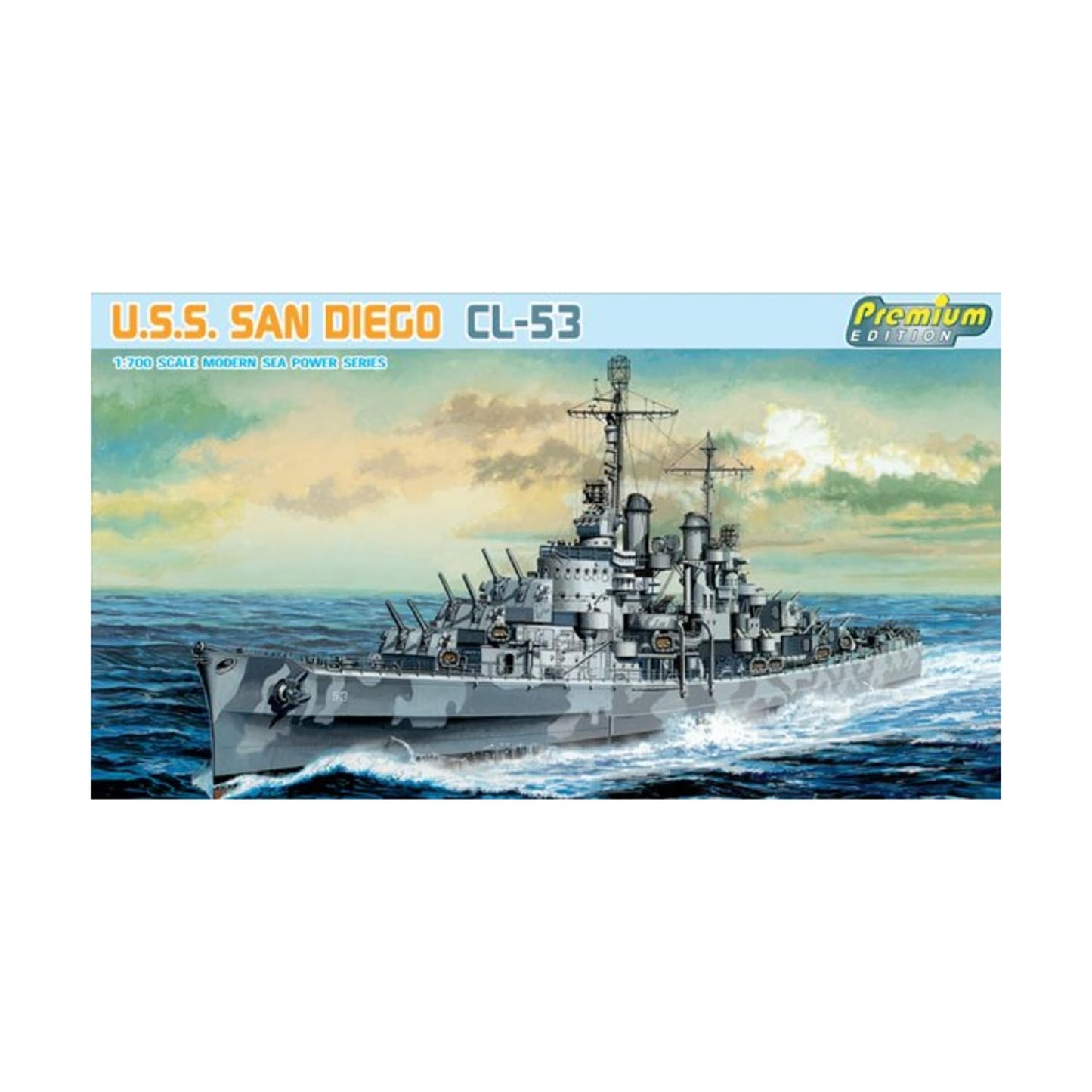 Dragon - uss san diego cl-53 - 1/700 - dragon 7052