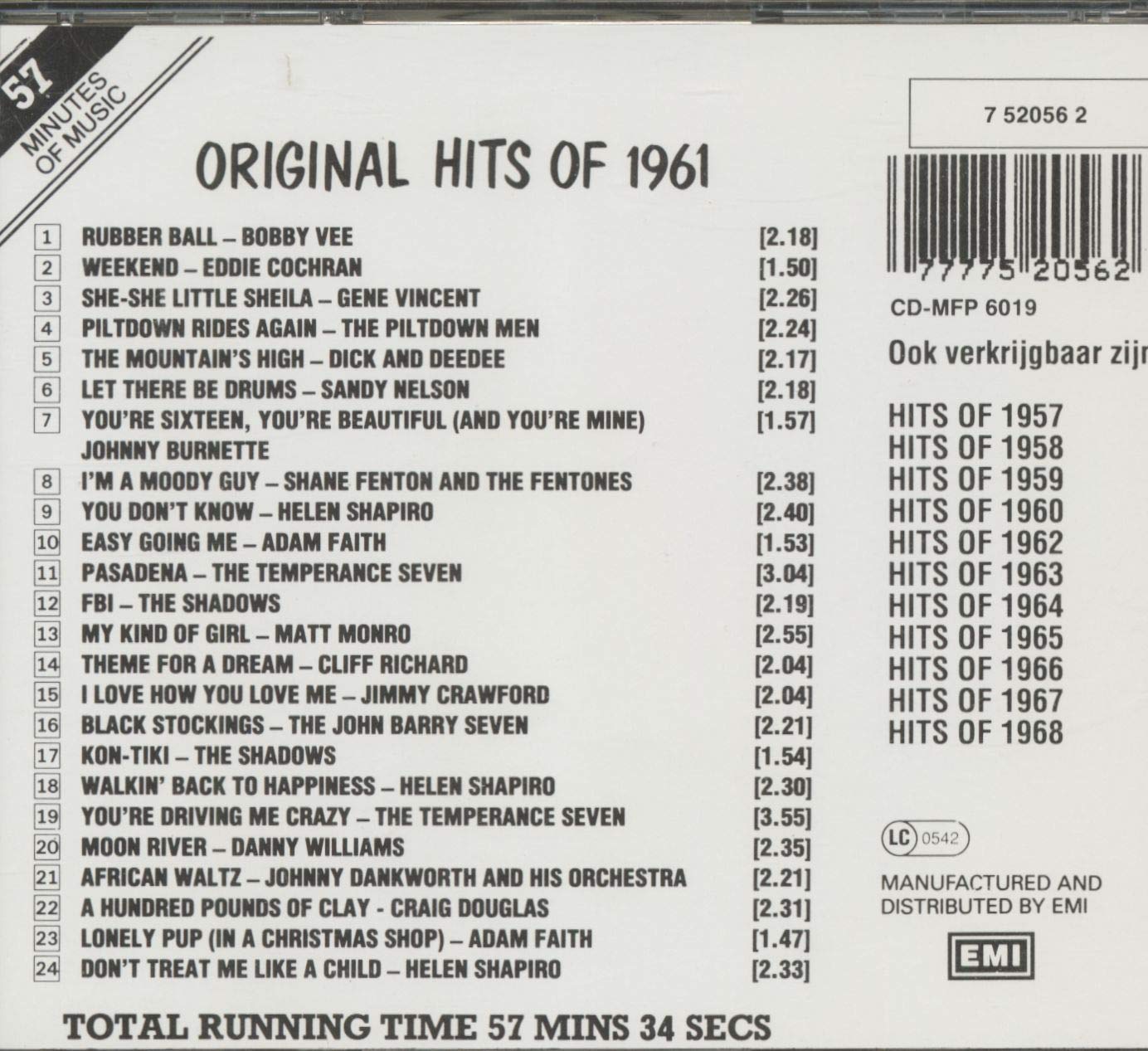 Original Hits Of 1961