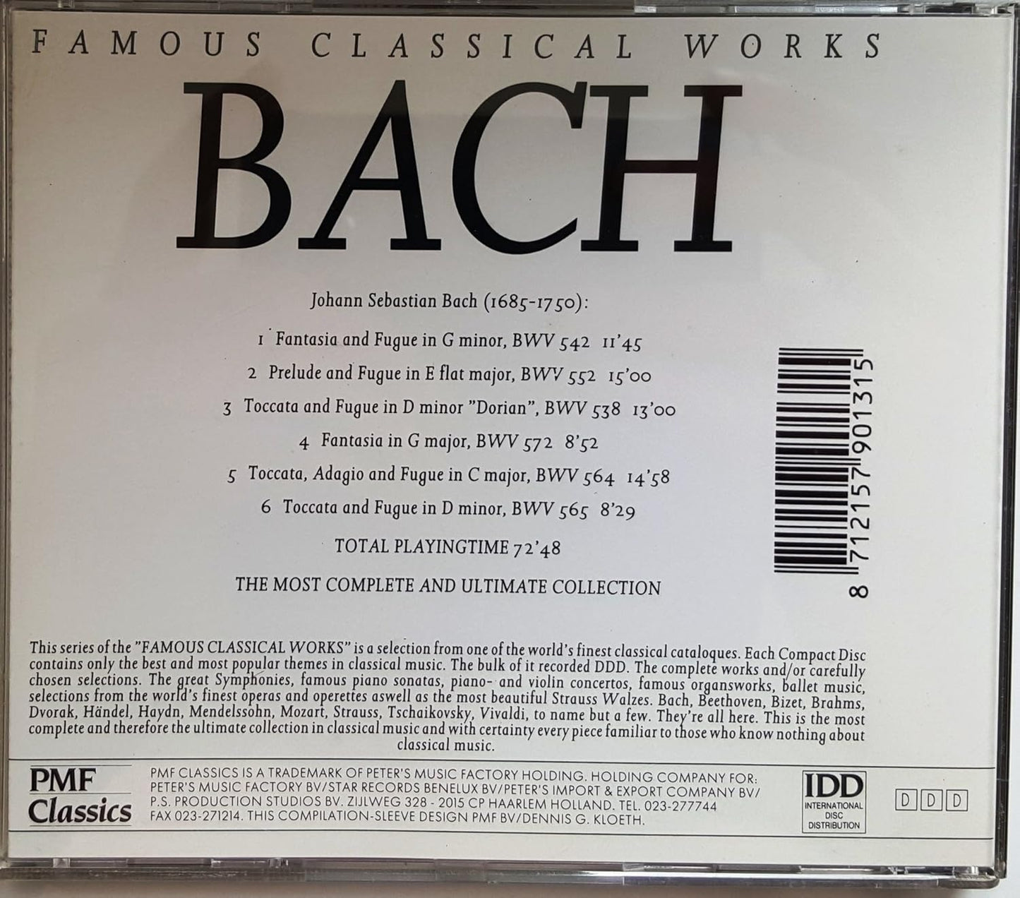 Bach - Famous Classical Works