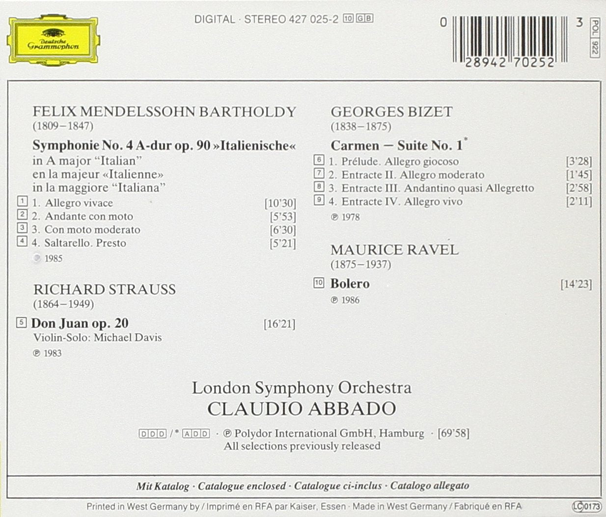 Claidio Abbado - Conducts