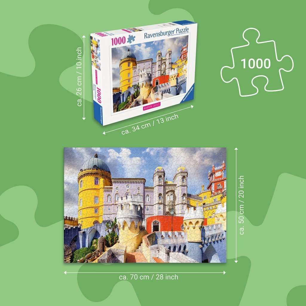 Ravensburger Beautiful Castles - Portugal 1000 Piece Jigsaw Puzzle for Adults and Kids Age 12 Years Up