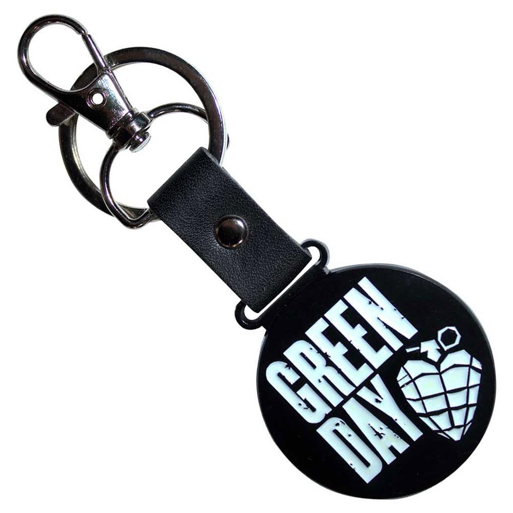 Green Day - Green Day Keychain: Stacked Logo & Grenade Circle