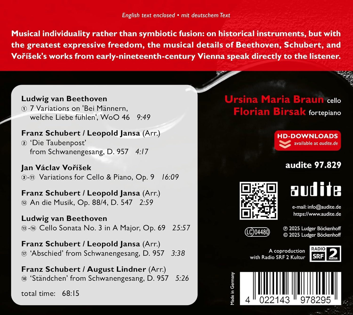 Ursina Maria Braun: Beethoven/Schubert/Vorísek