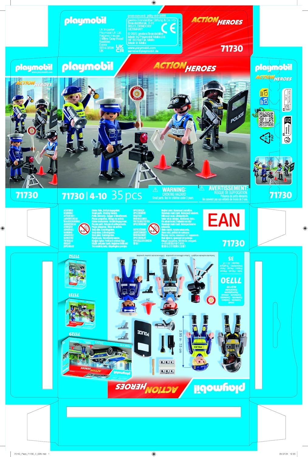 PLAYMOBIL | Action Heroes | Politie figuren set | Speelfiguren | Politiefiguur | Speelgoed voor kinderen vanaf 4 jaar | 71730