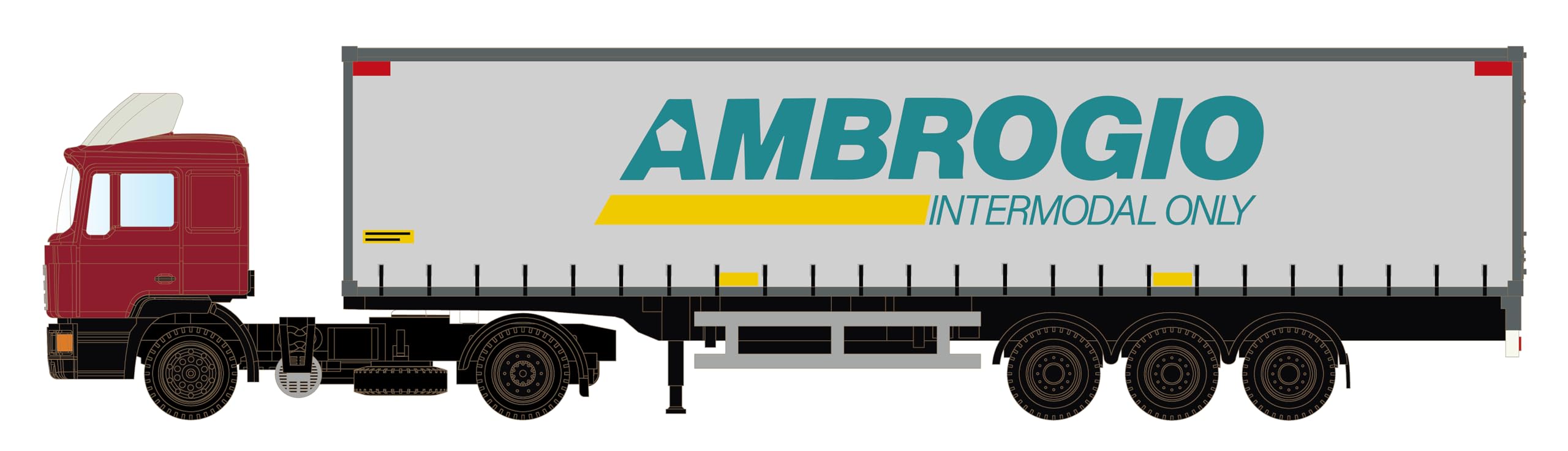 MAN F90 Tractor & Aanhangwagen Ambrogio