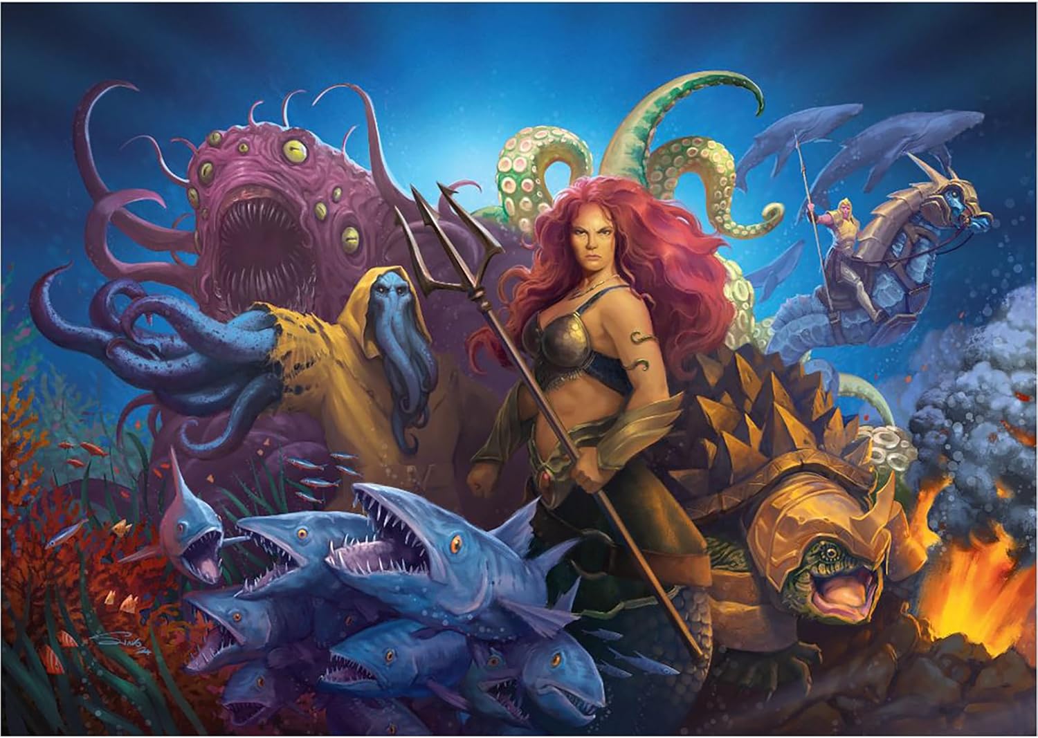 Renegade Games: Battle for The Deep - Powered by Axis & Allies, Board Game, Underwater Setting, Aquatic Factions, 2v2, Ages 14+, 2-4 Players, 90 Min