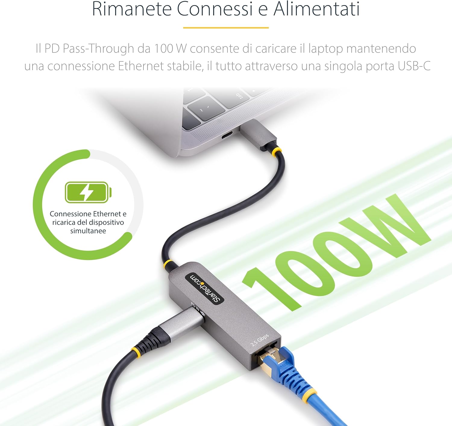 StarTech.com Adaptador de Red USB Tipo C a Ethernet - Adaptador de Red Externo USB-C a RJ45 1Gb - USB 3.1 - PD 100W - Win Mac