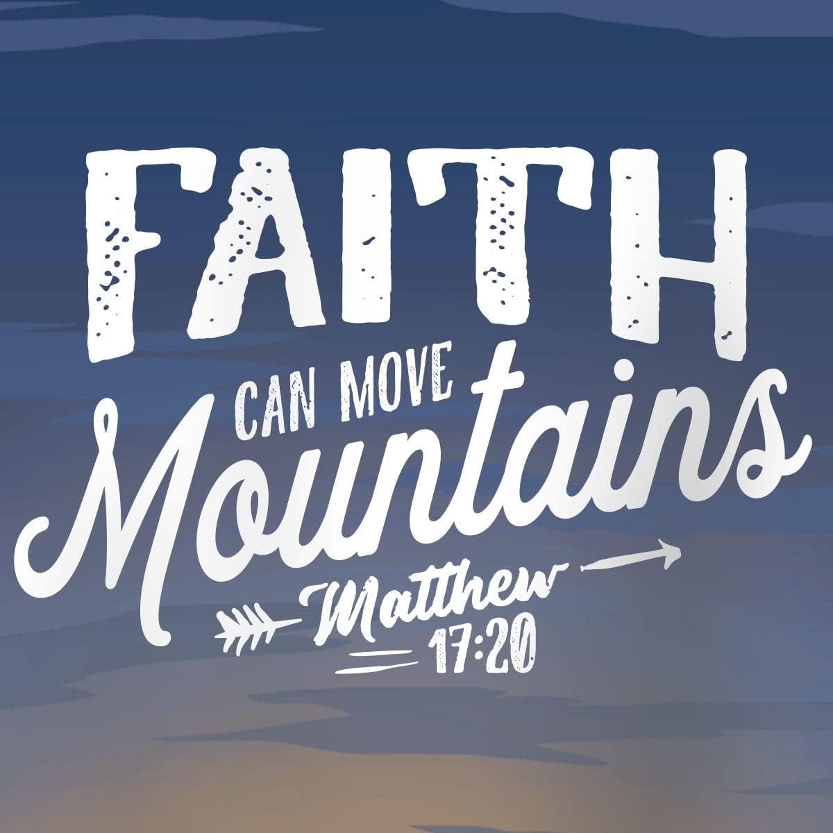 Faith Can Move Mountains Tumbler, Blue