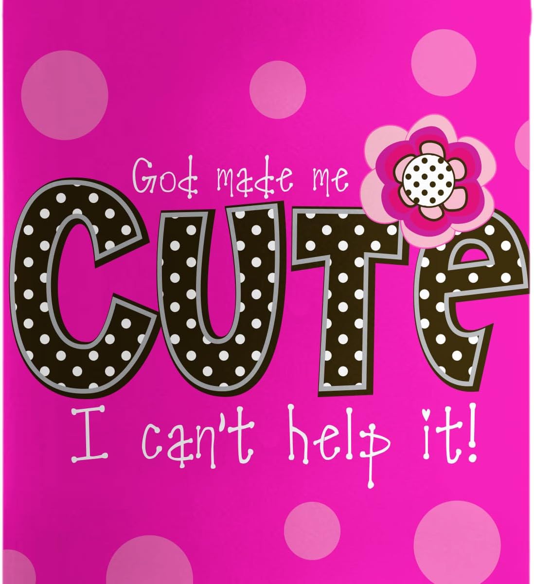 Kerusso God Made Me Cute, Pink 12 Ounce Stainless Steel Travel Sports Tumbler With Built In Straw