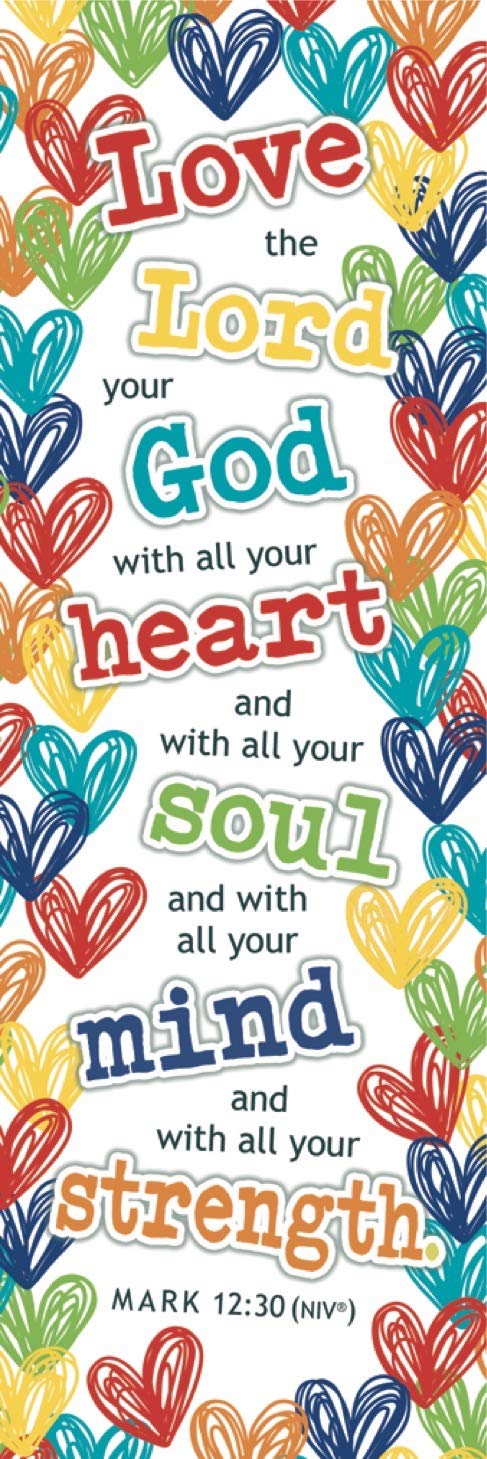 Warner Press 2" x 6.5" Bookmark - Kids - Greatest Commandment (Pack of 25