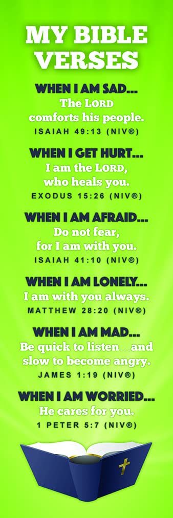 Bookmark - Kids -My Bible Verses - Various Scripture; NIV - Pkg 25 - 2 x 11"