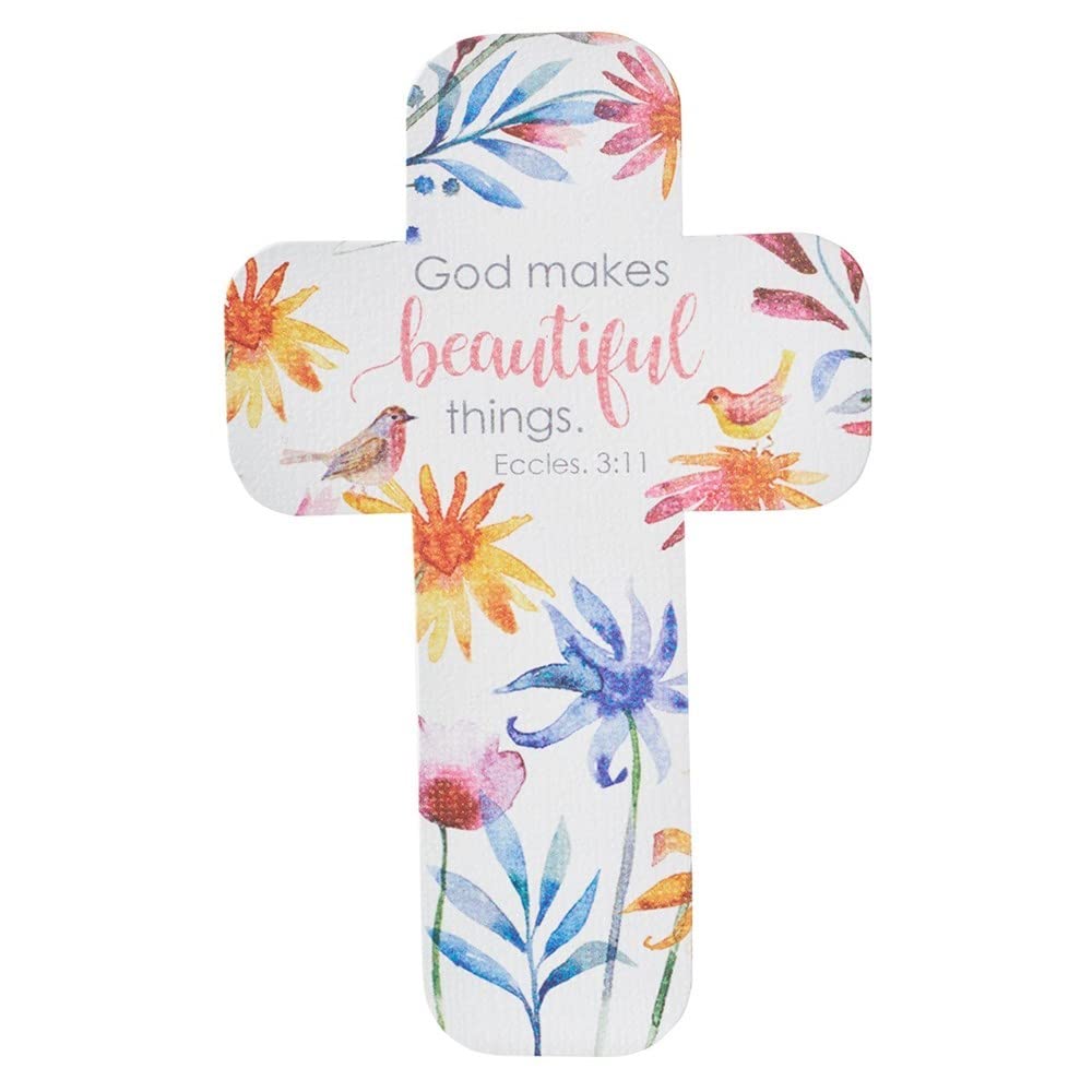 Christian Art Gifts Bookmark-Cross-God Makes Beautiful Things (Pack of 12)