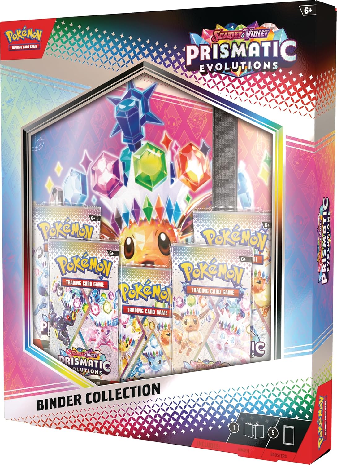 Pokémon TCG: Scarlet & Violet—Prismatic Evolutions Binder Collection (Binder with 378 Pockets & 5 Booster Packs