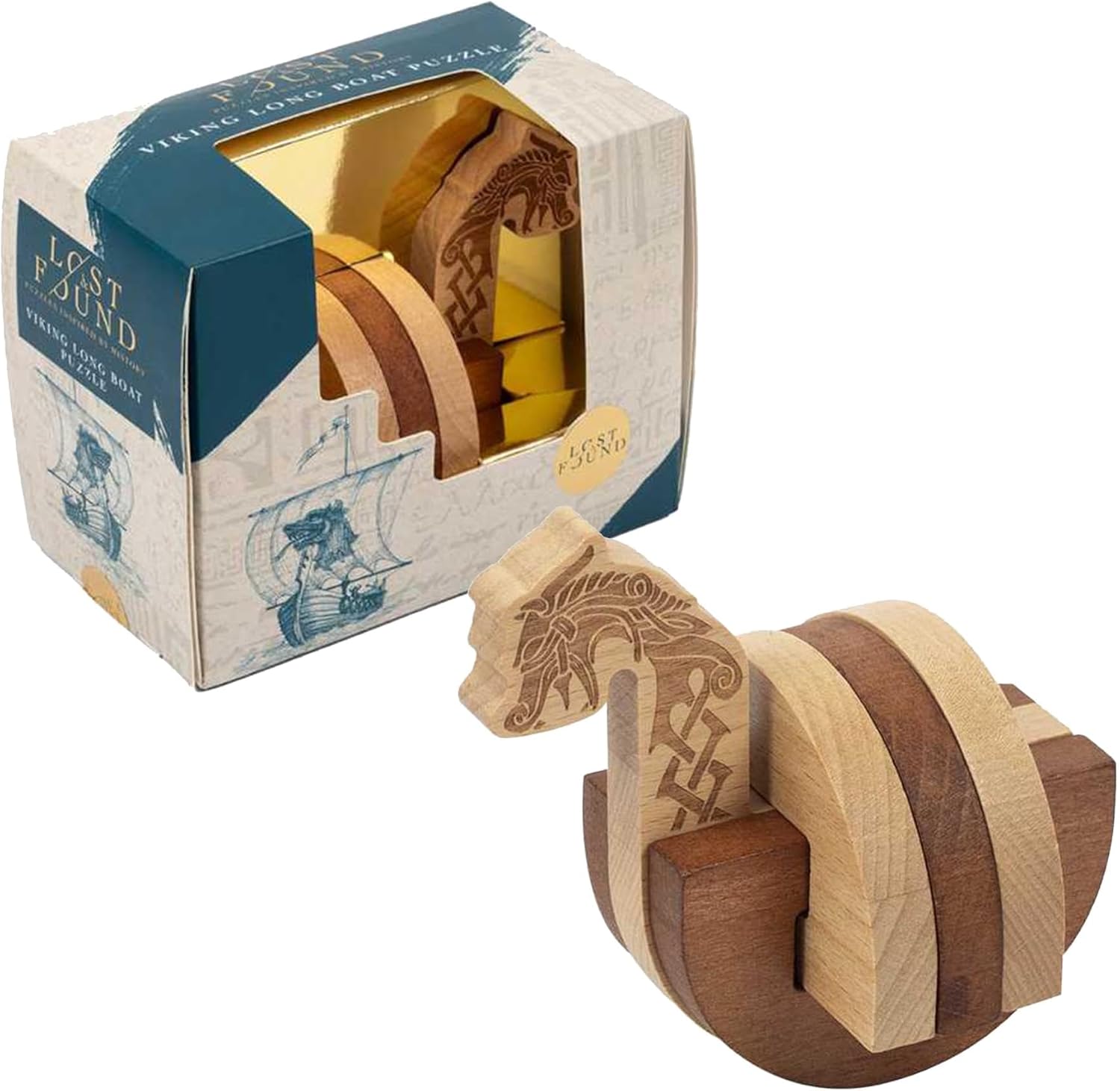 Viking Long Boat Wooden 3D Puzzle