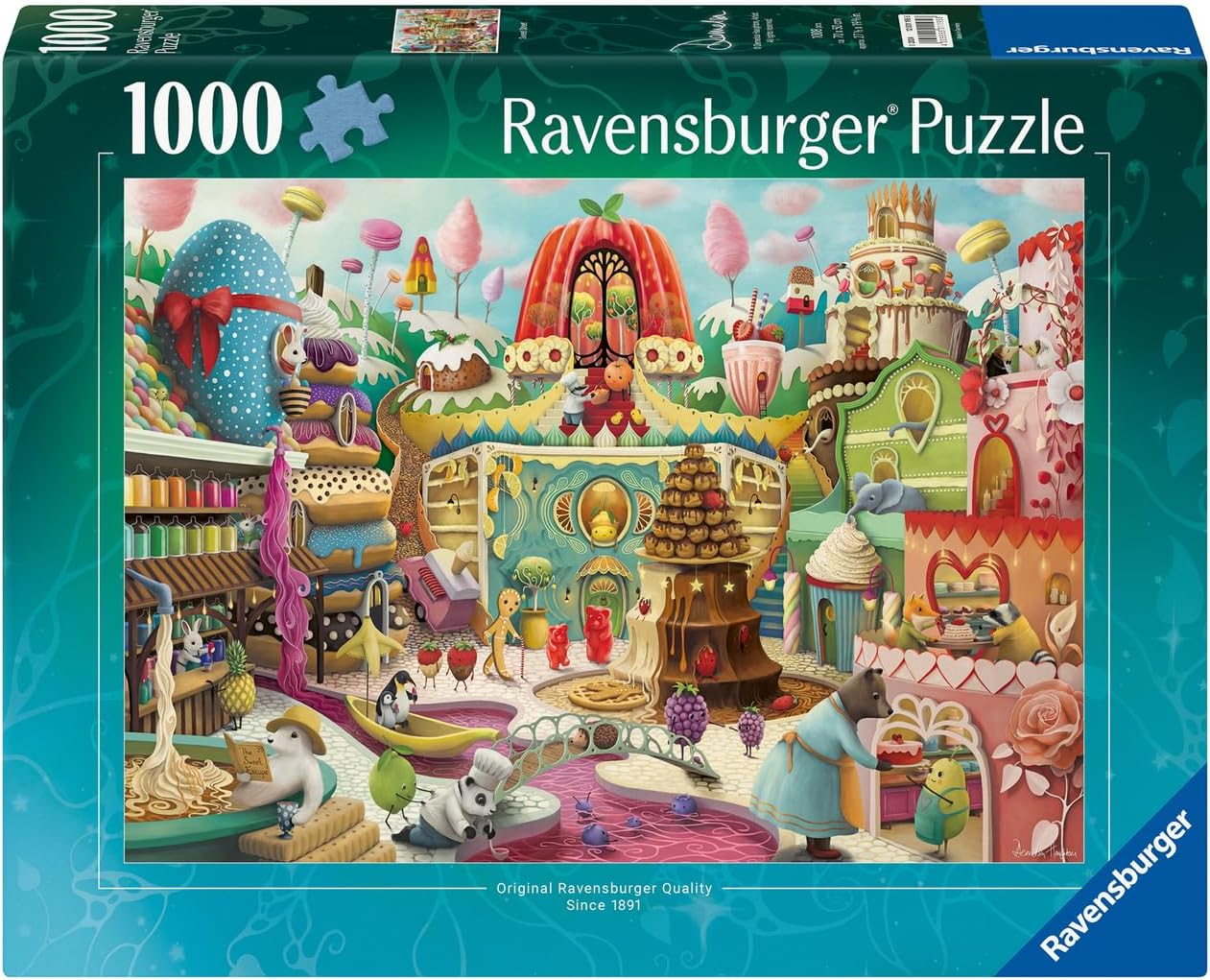 Ravensburger Sweet Street 1000 Piece by Artist Demelsa Puzzle | Unique Piece Design | Softclick Technology | Ideal Gift for Puzzle Enthusiasts