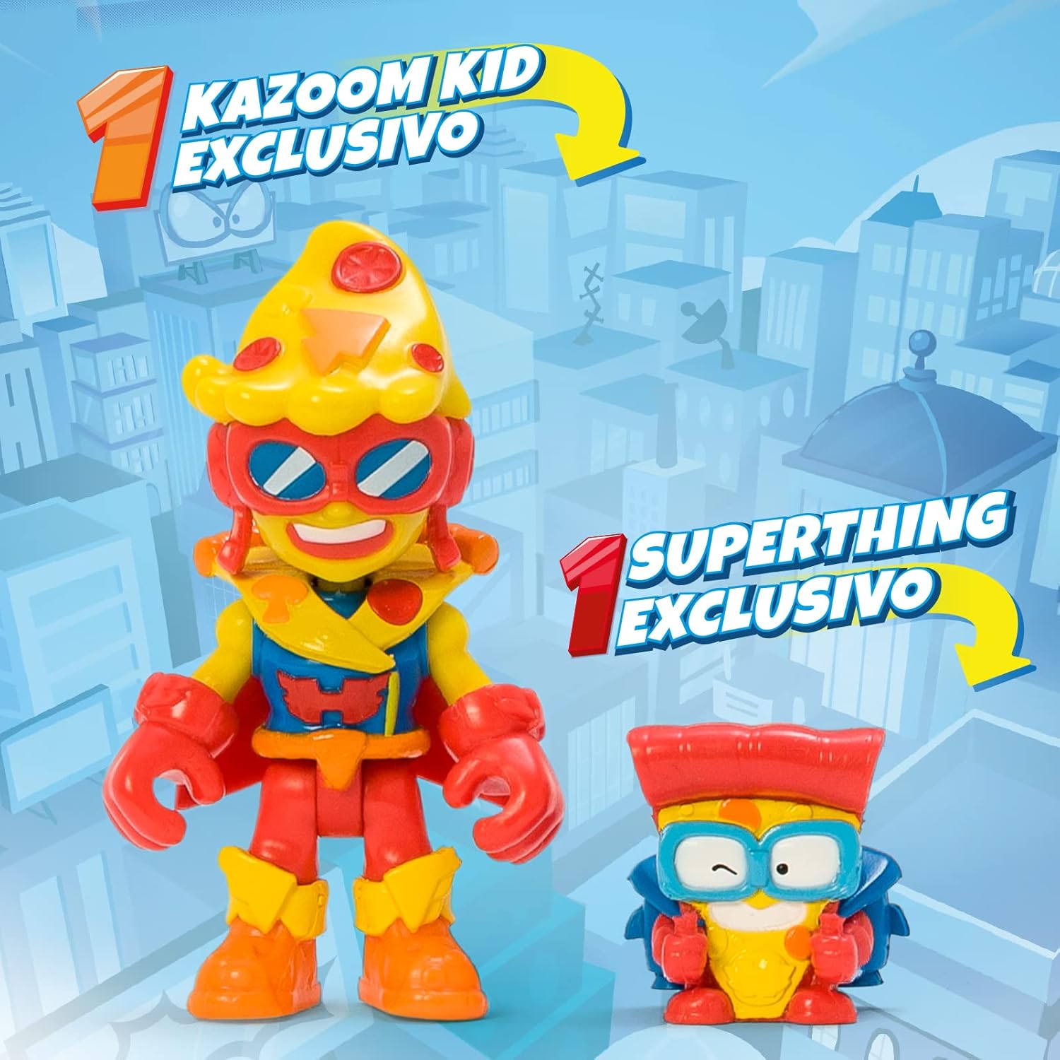 SUPERTHINGS - Pizzacopter. The SuperThings Helicopter with Pizza Disc Launcher. Includes 1 Exclusive Kazoom Kid And 1 Exclusive SuperThing