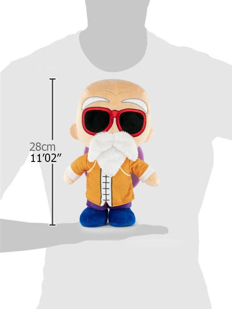 BARRADO Peluche dei Personaggi di 28 cm - Goku, Muten Roshi, Krilin, Puar - Qualità Super Soft (28 cm, Muten Roshi)
