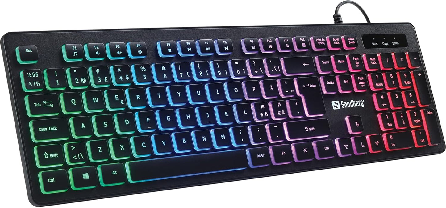 Sandberg 640-32 Tastiera USB QWERTY Nordic Nero