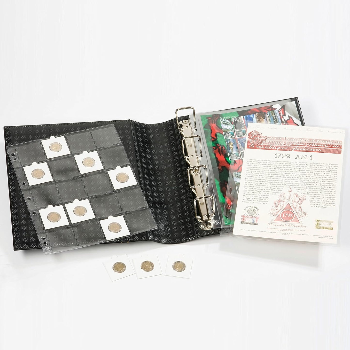 Leuchtturm 337958 Raccoglitore ad Anelli Grande - Album per la Raccolta di Monete dal Design Classico GIGANT - Incluso Astuccio