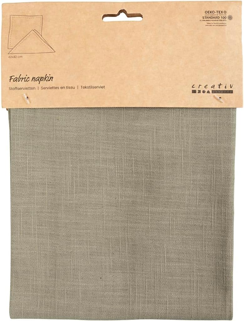 Creativ Company - Stoffen Servet Dusty Groen 42x42cm