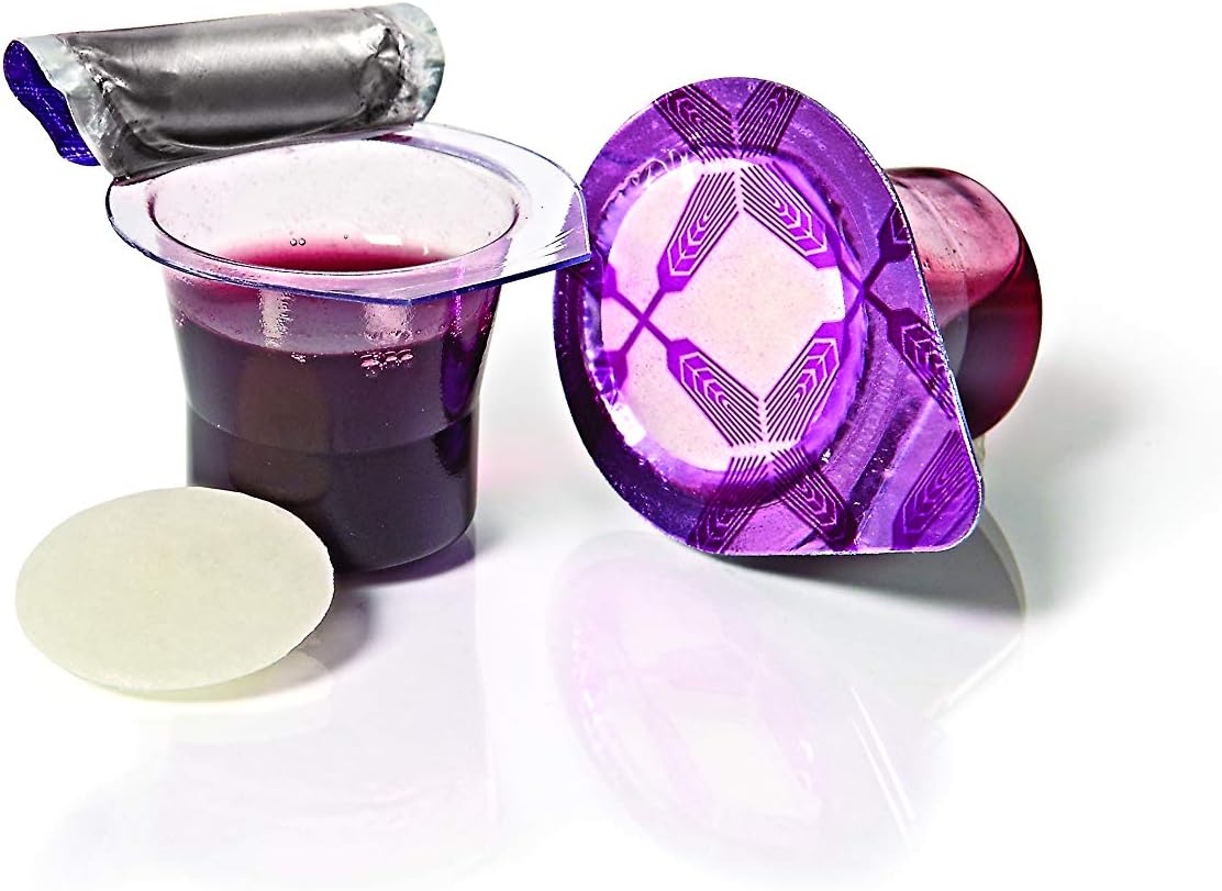 Fellowship Cup Box of 6 - Prefilled Communion Bread & Cup