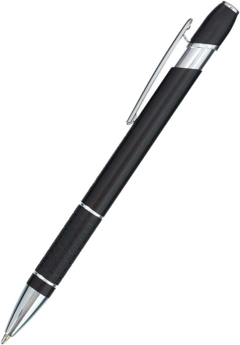 Christian Art Gifts Man Of God Black Stylish Classic Ballpoint Pen in Matching Gift Case - 1 Timothy 6:11 Bible Verse Refillable Retractable Medium Black Ink for Journal, Planner, Writing, Notes