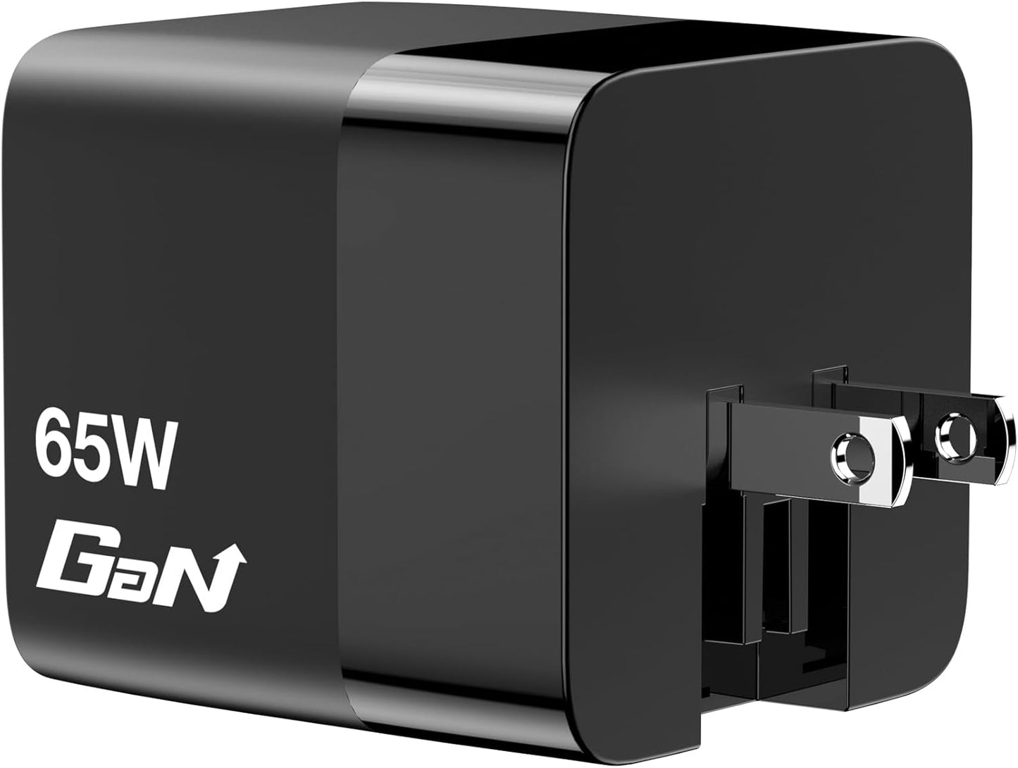 Verbatim GaN Charger 65W - Caricatore USB-C a 2 porte con cavo USB-C estraibile, adattatore USB-C e USB-A, caricatore rapido per Apple iPad, iPhone, Samsung & Co, adattatore da viaggio per EU, UK, USA