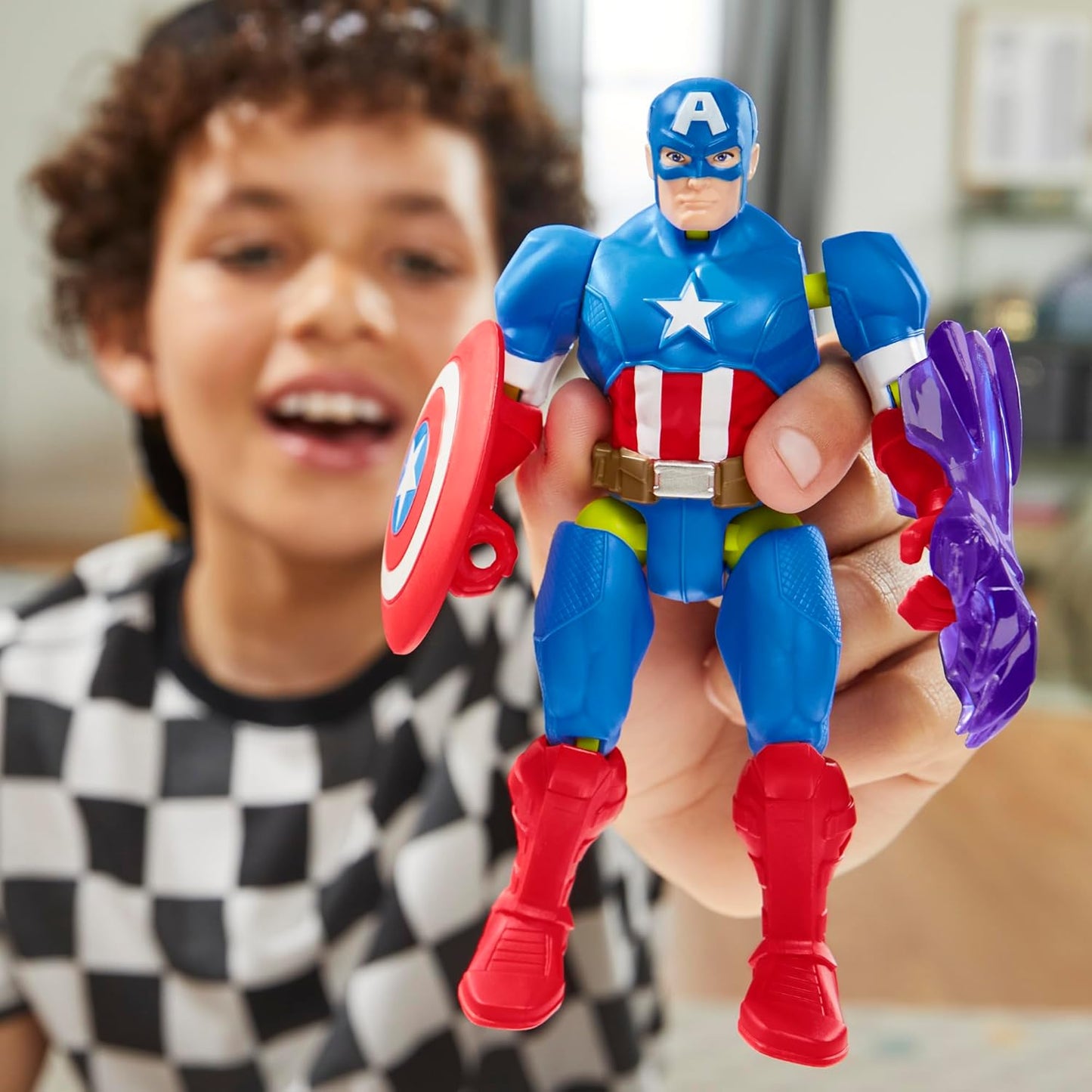 Avengers MixMashers Marvel, Capitán América, Figura de acción Mix-and-Match Accesorios