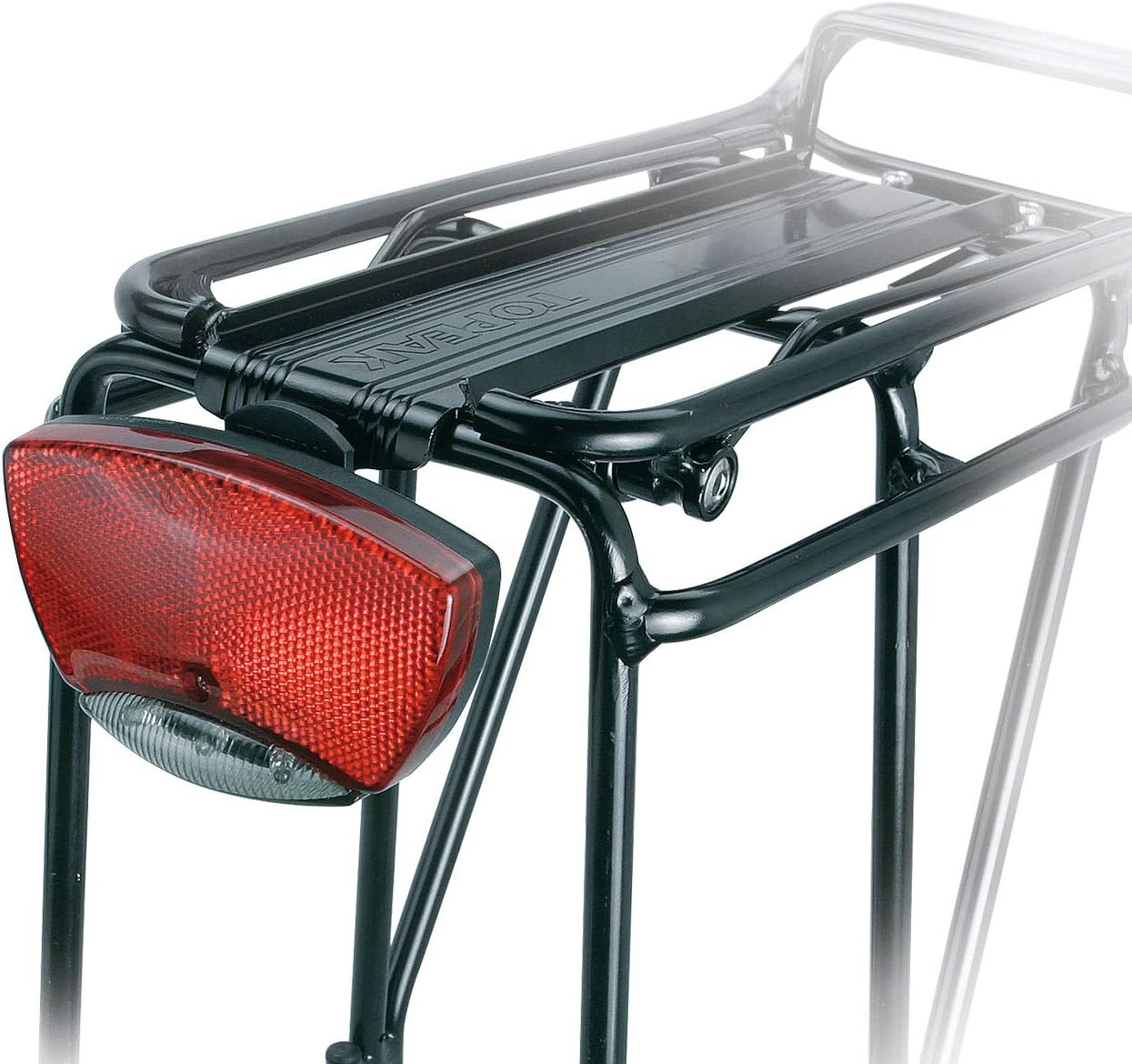 Topeak Tail Light Mount for Tubular Rack & MTX Beam Racks for Cycling Portability Accessories, Adults, Unisex, Black (Black), 80 mm/8.5 cm