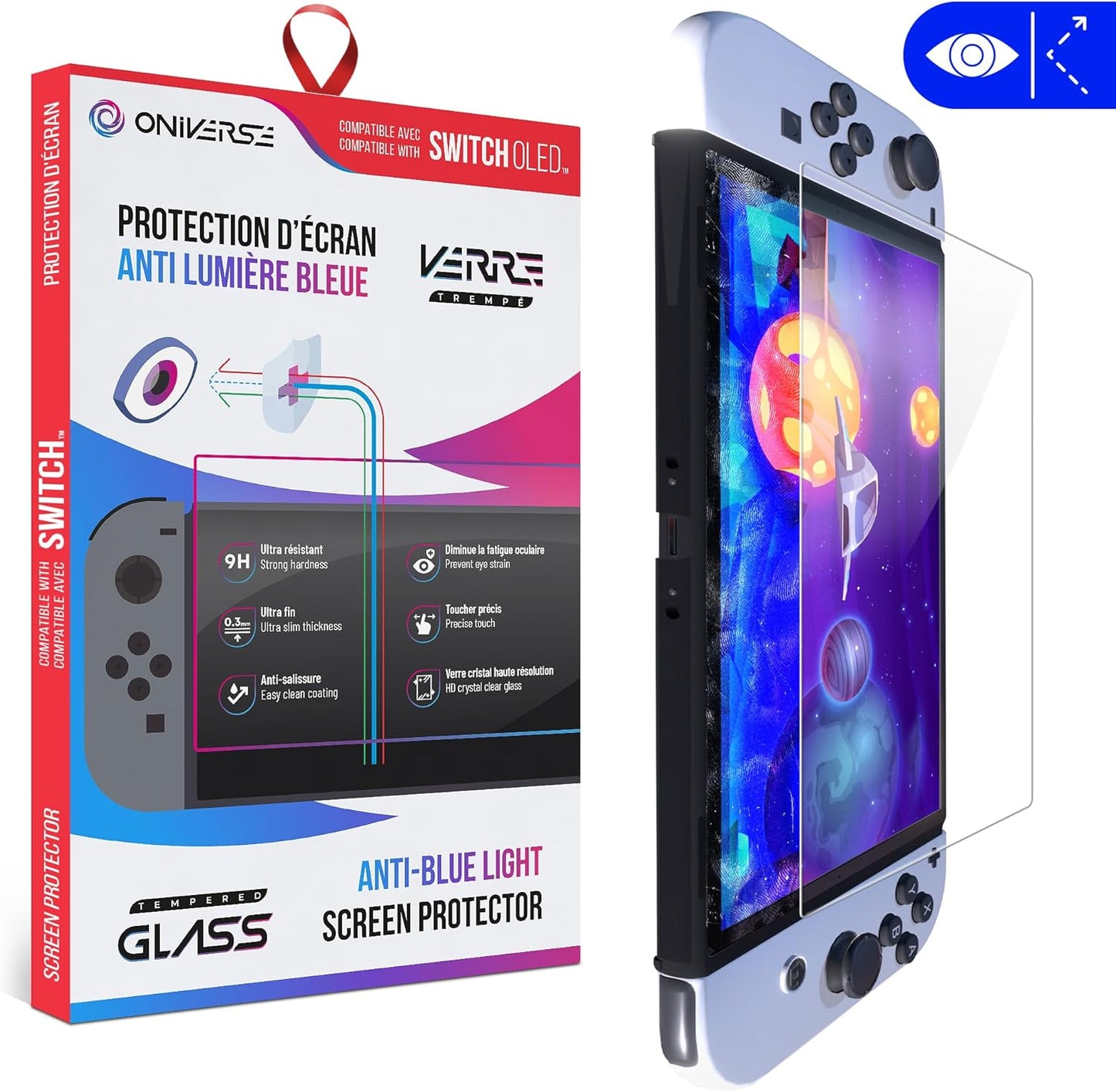Oniverse - Anti-Blue Light Protective Screen For Console (Switch Oled)
