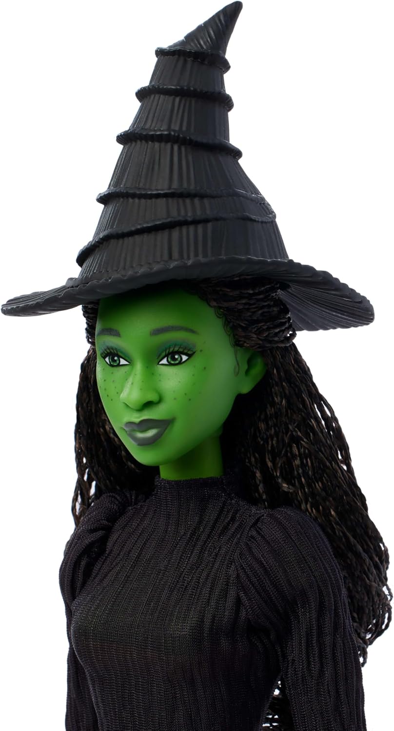 Mattel Wicked Singing Elphaba Fashion Doll & Accessories, Posable with Movie-Inspired Look & Removable Outfit, Sings “Defying Gravity”, JLG48