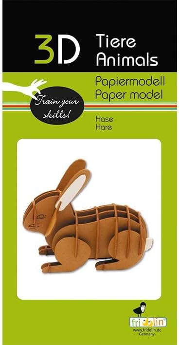 Fridolin 3D Papiermodell Hase