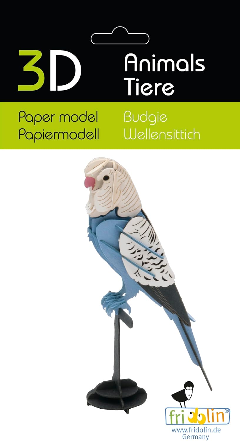 Fridolin 3D-papiermodel - parkieten