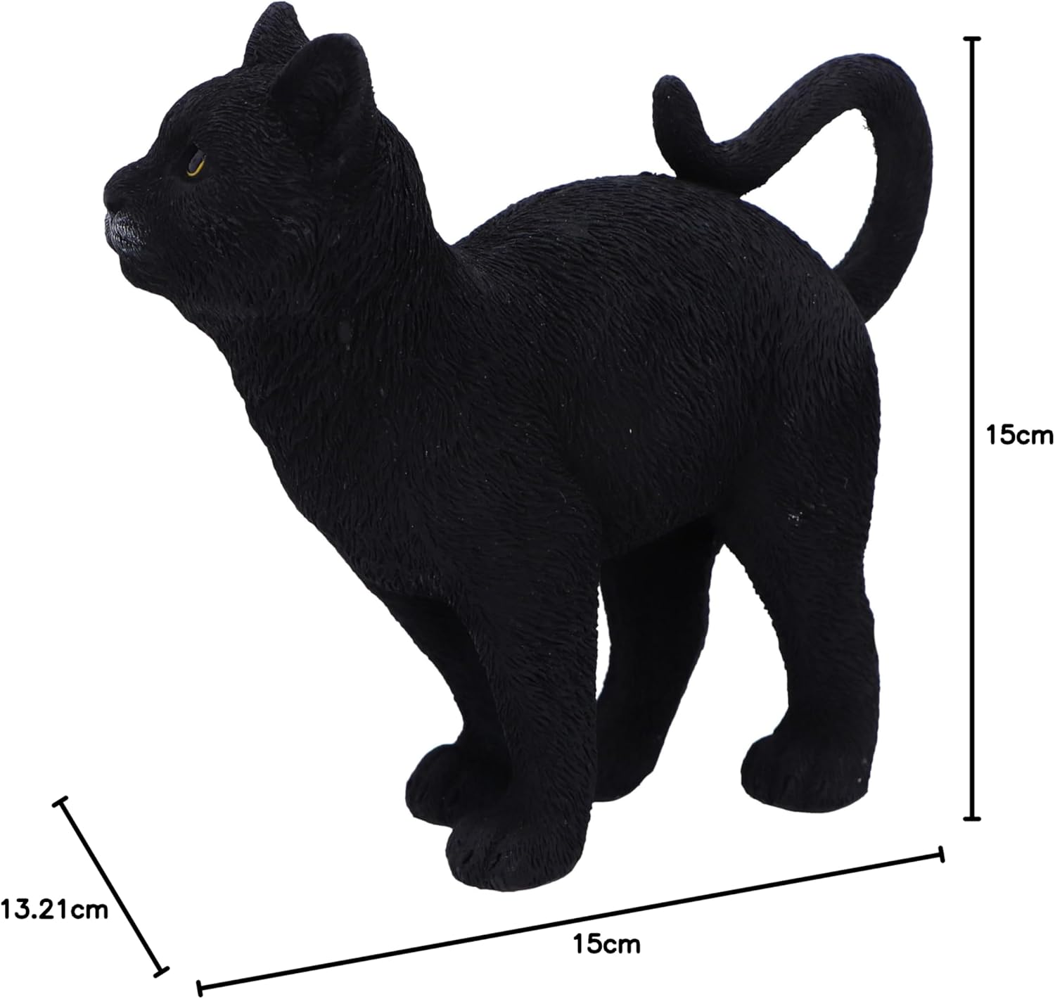 Nemesis Now Moonlight Watcher 15cm, Resin, Black, Cat Figure, Black Cat Ornament, Collectable Cat Giftware, Cast in the Finest Resin, Expertly Hand-Painted