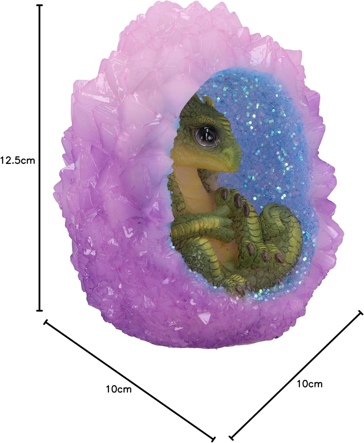 Nemesis Now Geode Nest (Green) 12.5cm, Resin, Pink, Dragon Figure, Pink Dragon Ornament, Collectable Dragon Giftware, Cast in the Finest Resin, Expertly Hand-Painted, U6706A24