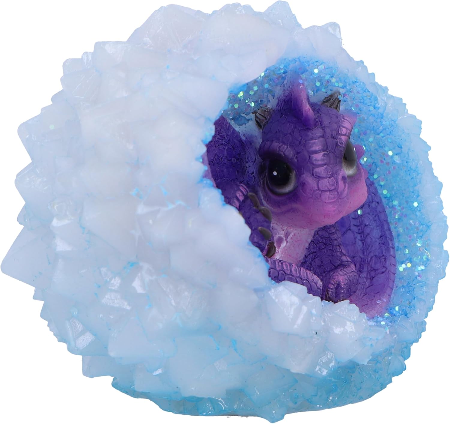 Nemesis Now Geode Nest (Purple) Dragonling Figurine 12.5cm, Resin, Purple/Blue, Purple Dragonling in Crystal Geode, Collectable Dragonling Ornament, Cast in the Finest Resin, Expertly Hand-Painted